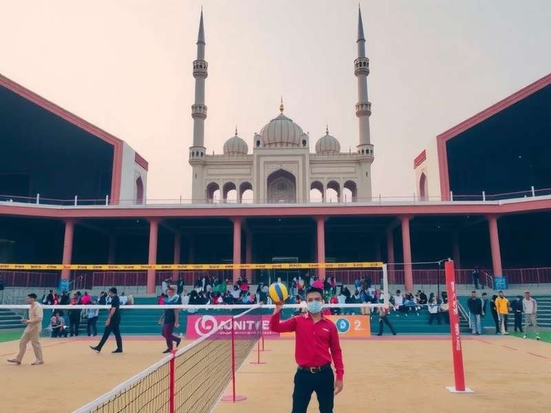 Authentic Indian sports venues in the game Indian volleyball stadiums in Taj Volley Stars